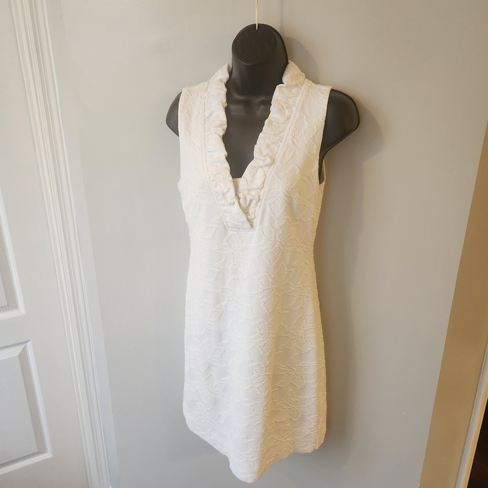 Lilly Pulitzer White Dress with Ruffles